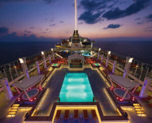 Top view of Dream Cruise showing the swimming pool